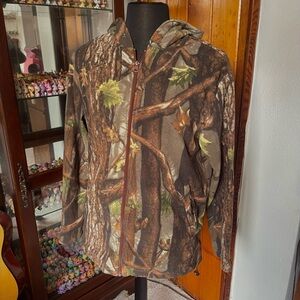 Soft Camouflage Thick Camo Zip Up Hoodie Men’s L